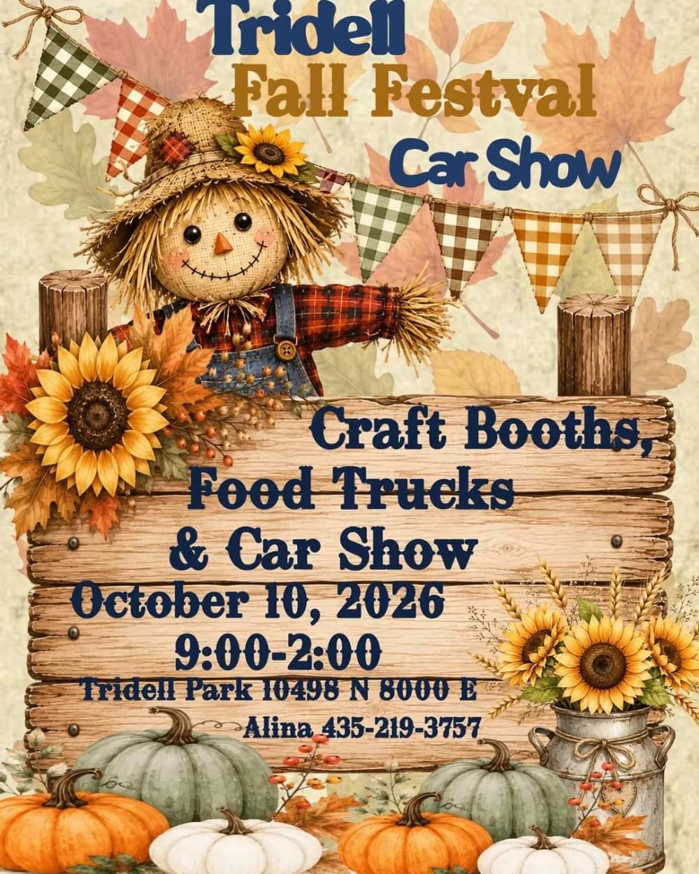 Tridell fall car show & festival event poster