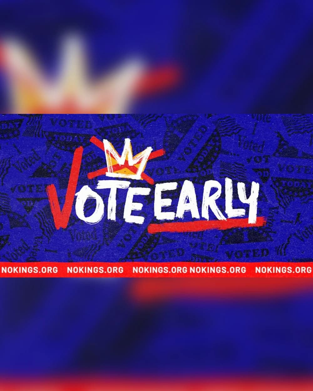 No Kings Rally: Vote Early event poster