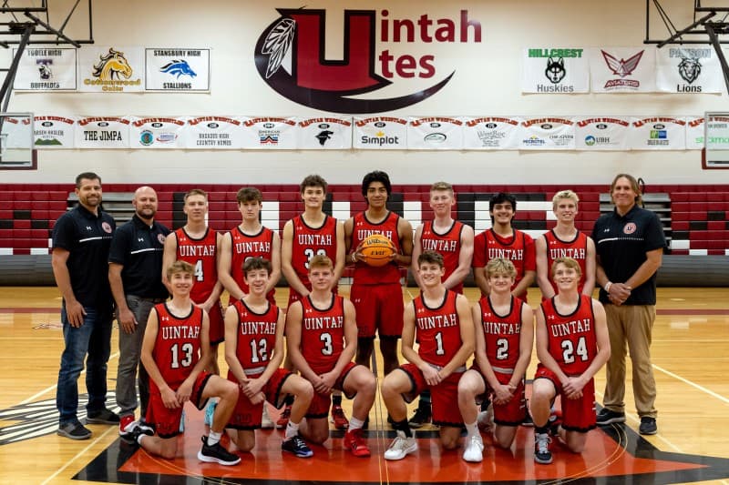 Uintah Boys Basketball team defeats the Jordan Beetdiggers