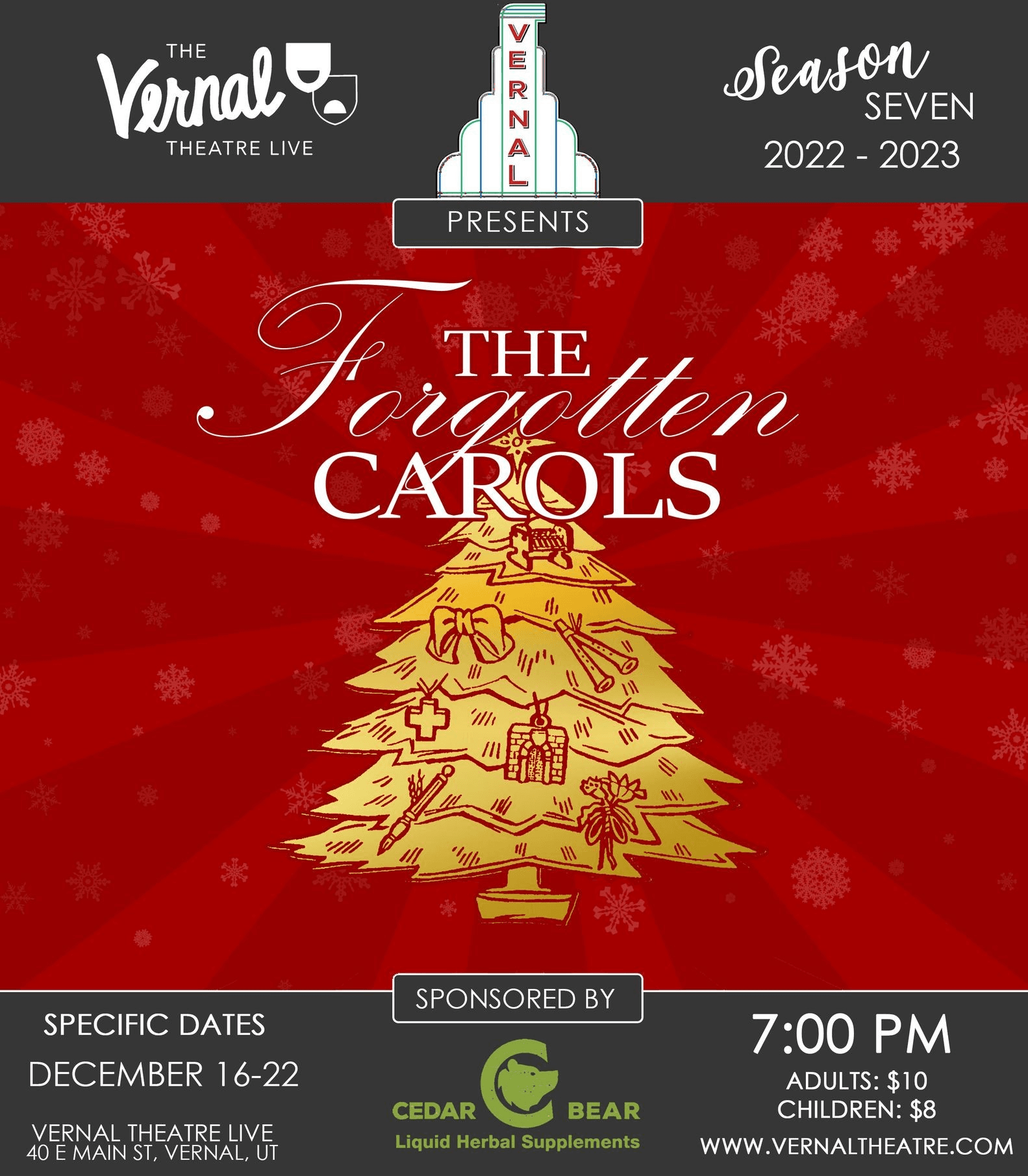 Vernal Theatre: Live’s ‘Forgotten Carols’ Opening Tomorrow