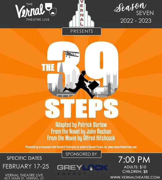 ‘The 39 Steps’ Opening This Weekend At Vernal Theatre: Live