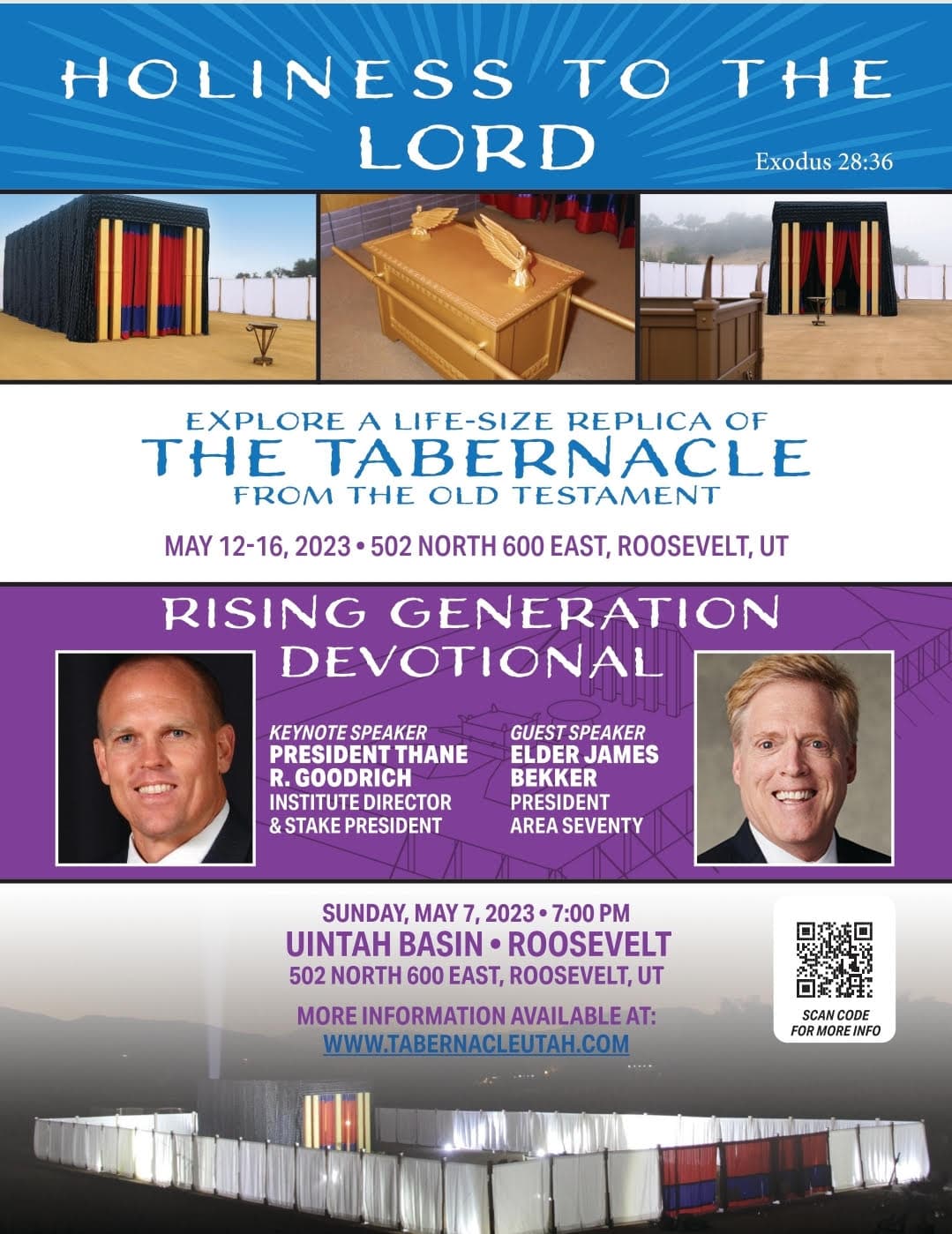 Additional Details On Life Size Replica Of The Tabernacle Coming To Roosevelt