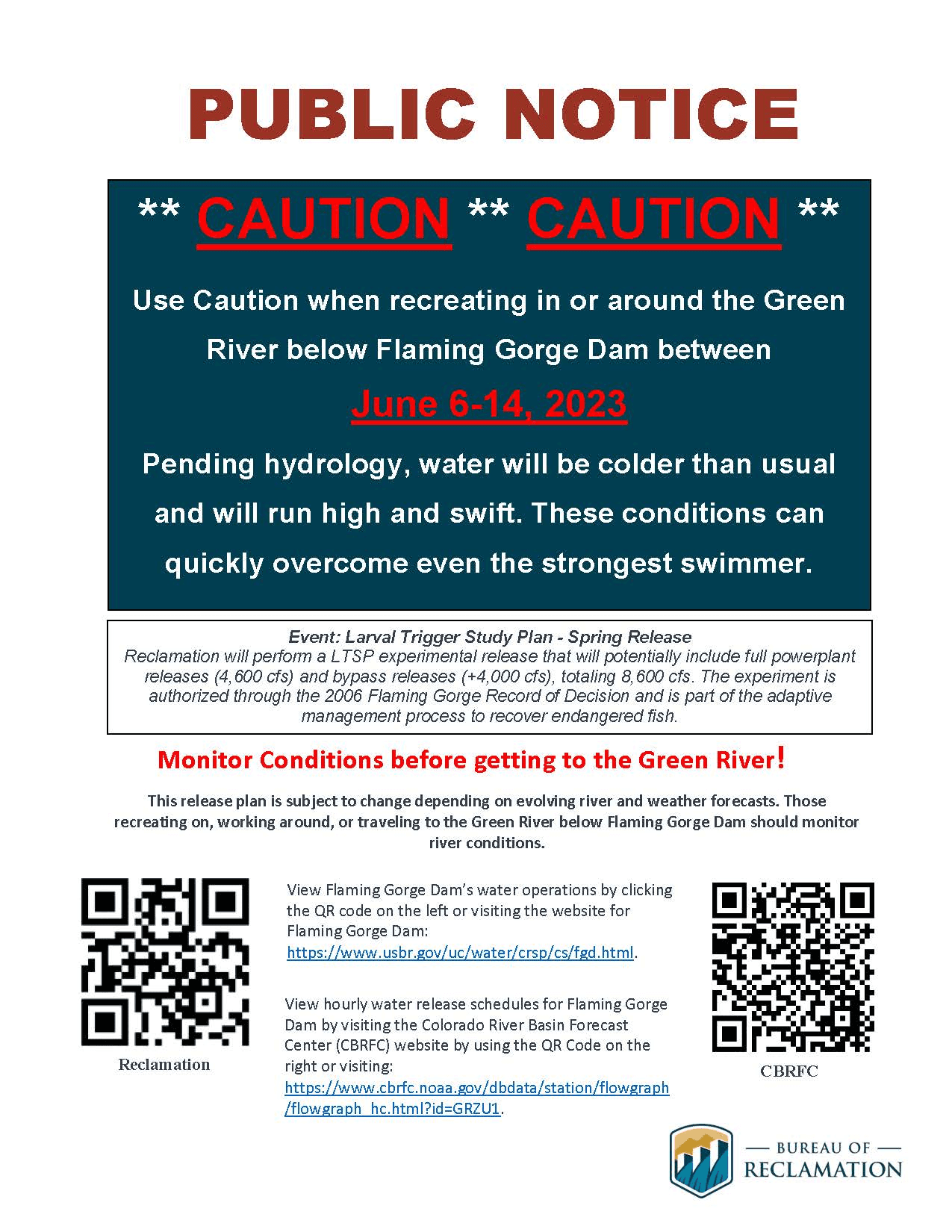 Use Caution On And Around Rivers And Streams