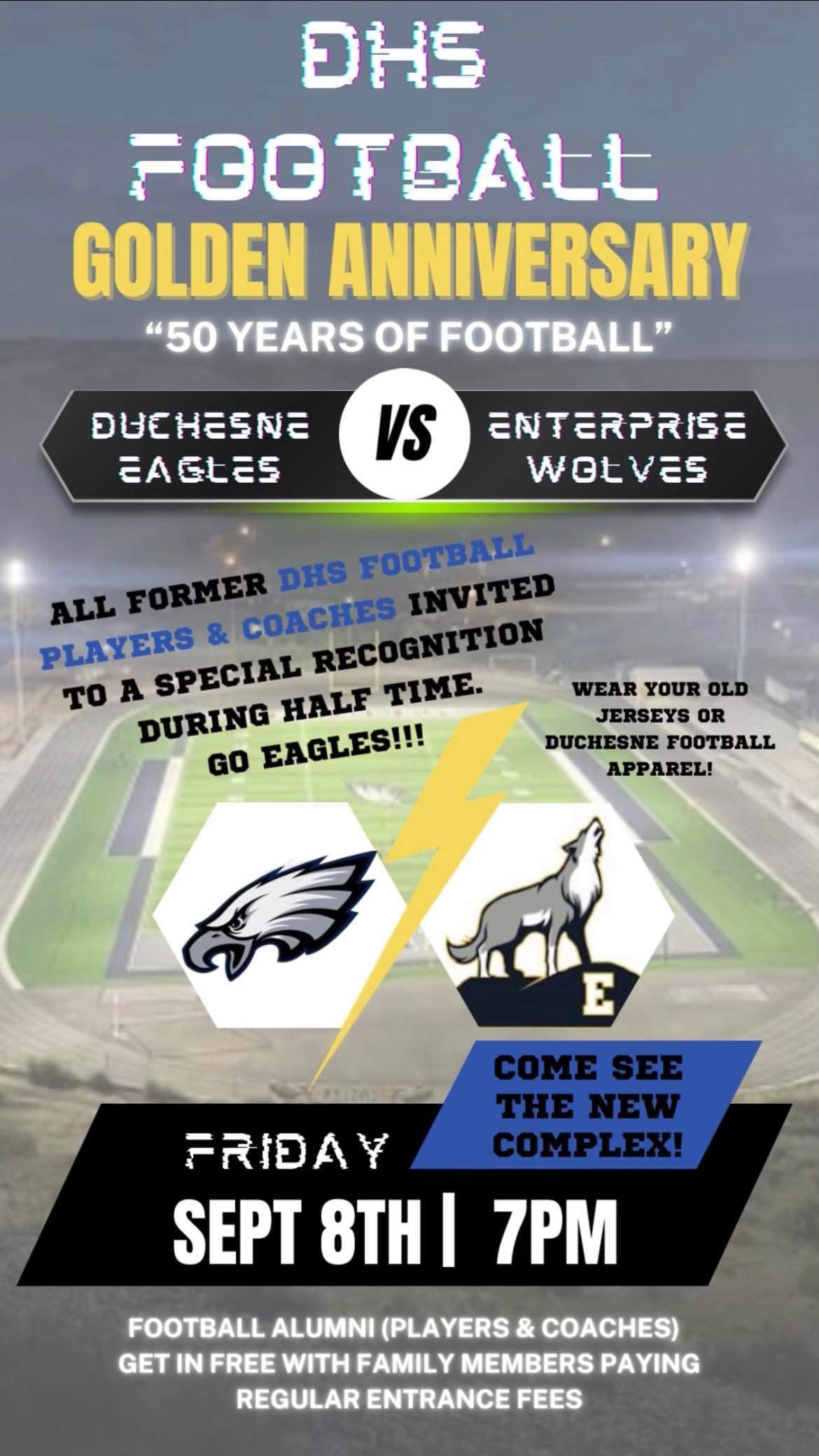 Come See New Football Complex At DHS Football Golden Anniversary Game