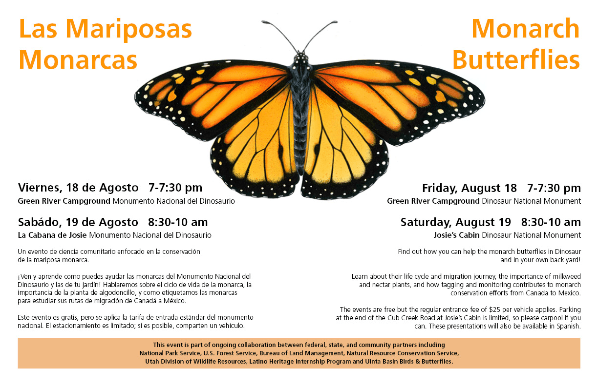 Dinosaur National Monument Hosting Bilingual Monarch Butterfly Events