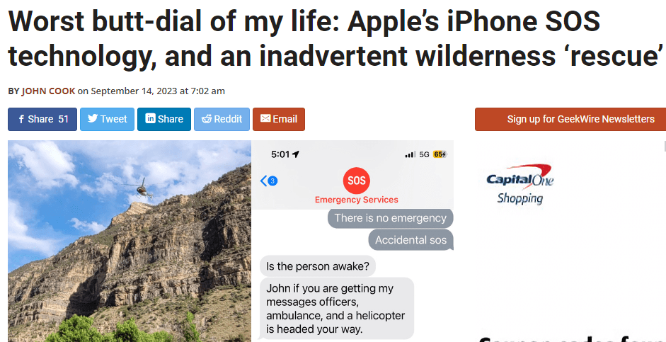 GeekWire Publisher’s Worst Butt-Dial Experience At Dinosaur National Monument