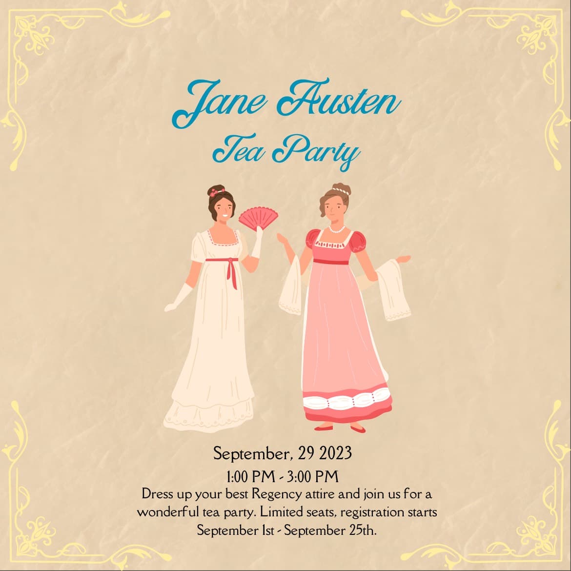 Uintah County Library Having a Jane Austen Tea Party