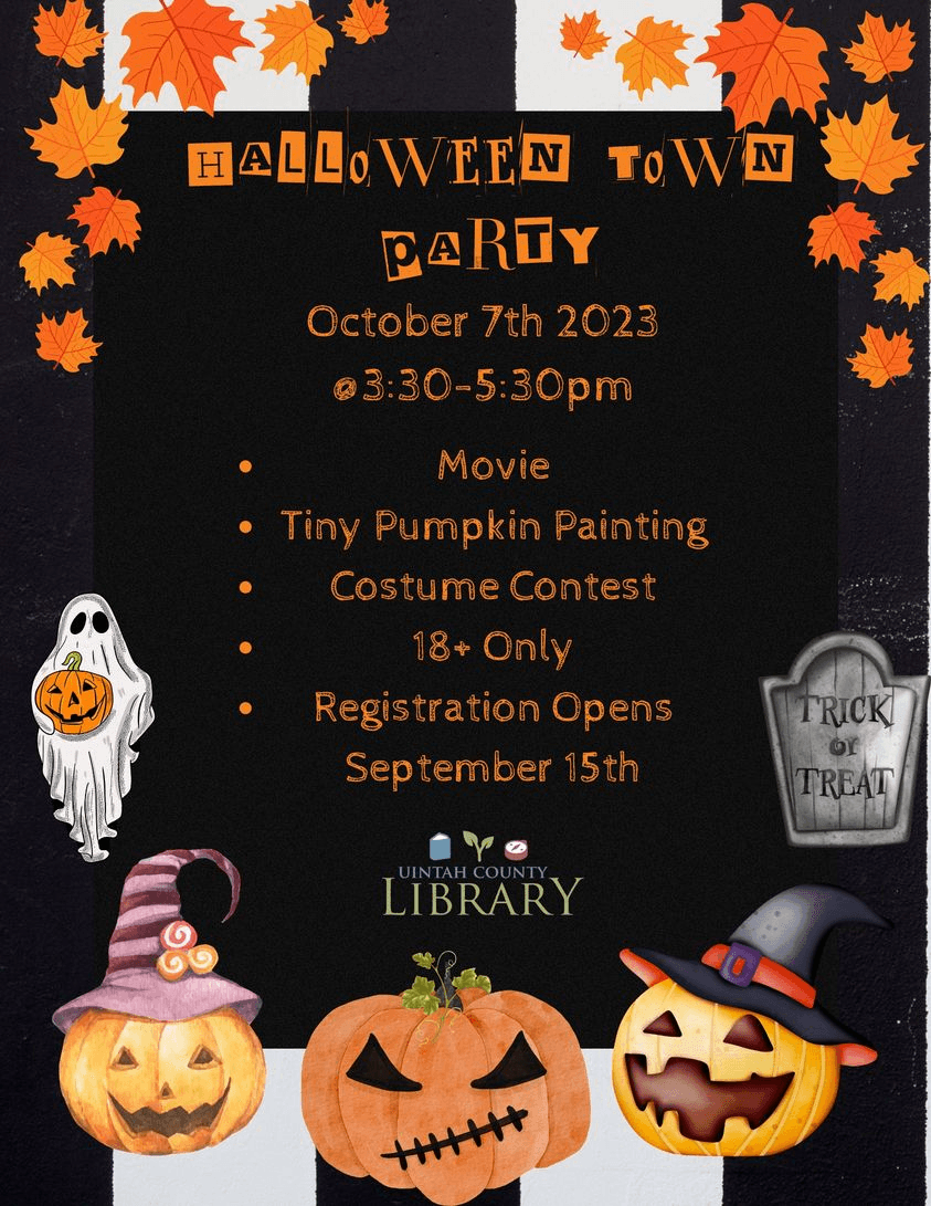 Uintah County Library Hosting Halloween Party for Adults