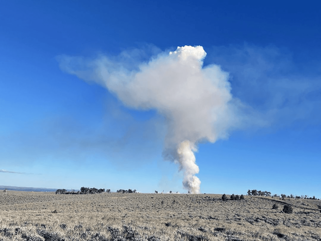 Smoke Column Visible In Uintah Basin From Lighthouse Fire