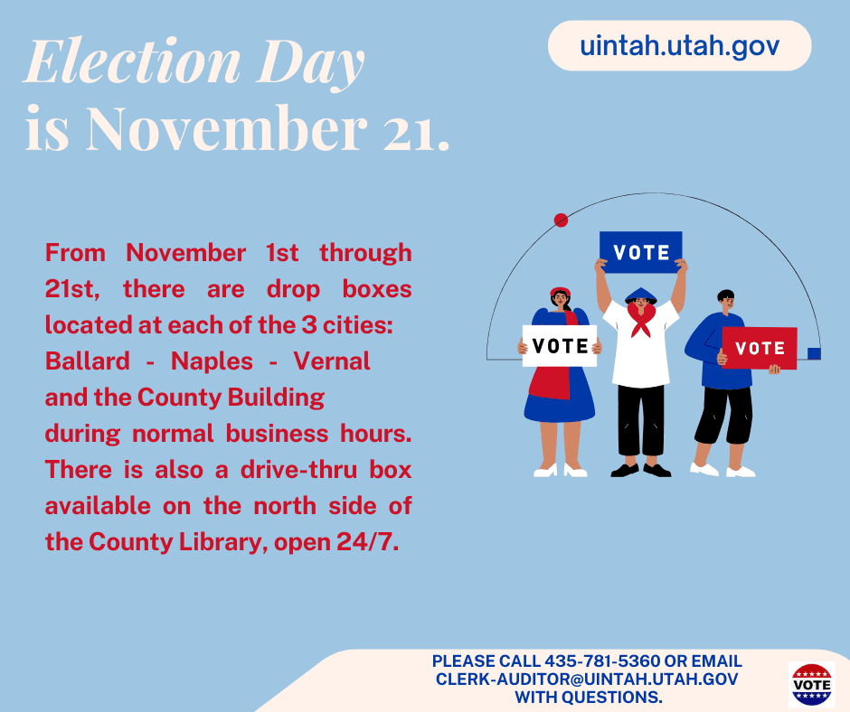 Election Ballots in Uintah County Hitting Mail On October 31st