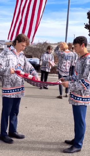 Vernal Oilers Help With Flag Retirements