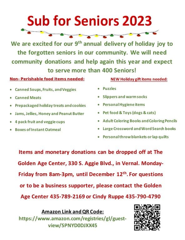 9th Annual Sub For Seniors Seeks Donations From Public