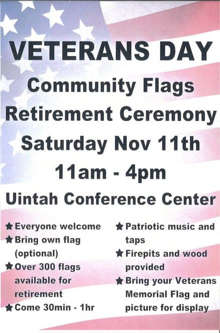 All Invited To Veterans Day Flag Retirement Ceremony