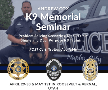 2024 Andrew Cox K9 Memorial Training Seminar Scheduled