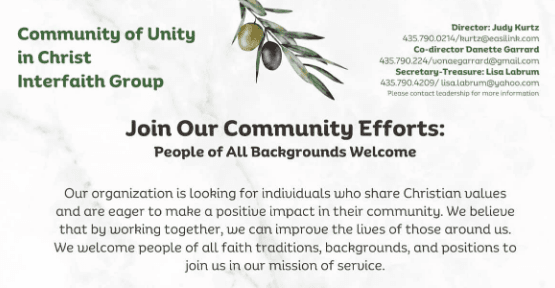 Community Of Unity In Christ Interfaith Group Welcoming New Members
