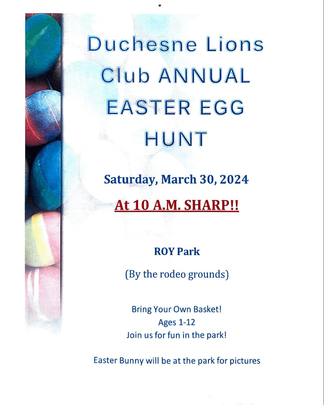 Easter Hunts Next Weekend
