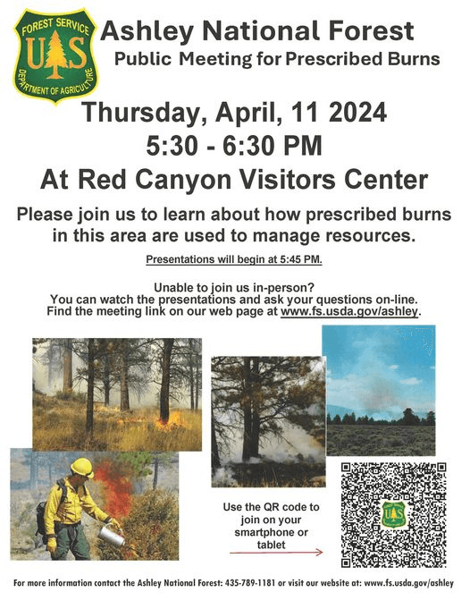 Ashley National Forest To Educate Public On Prescribed Burns During Meeting