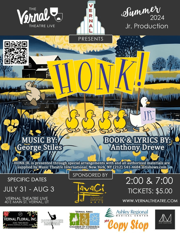 Vernal Theatre: Live Junior Production ‘Honk! Jr.’ Opens Tonight