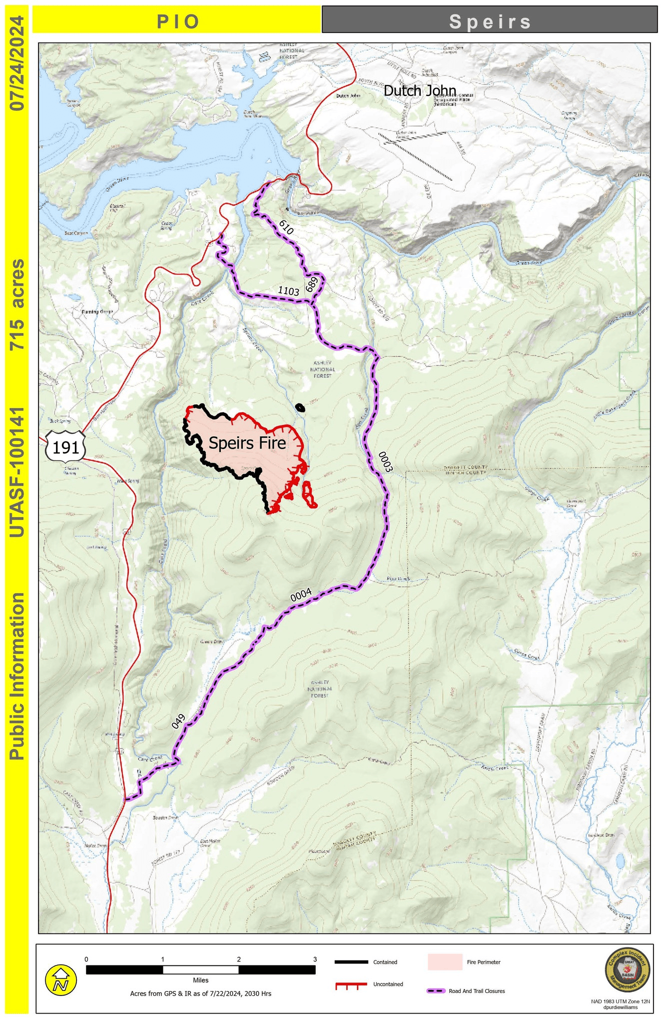 Speirs Fire In Daggett County Nearly 50 Percent Contained