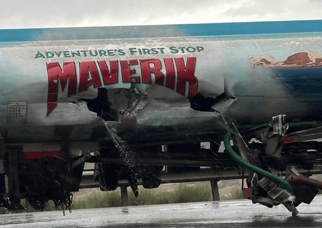 Maverick Semi Dumps 6000 Gallons Of Fuel After Crash