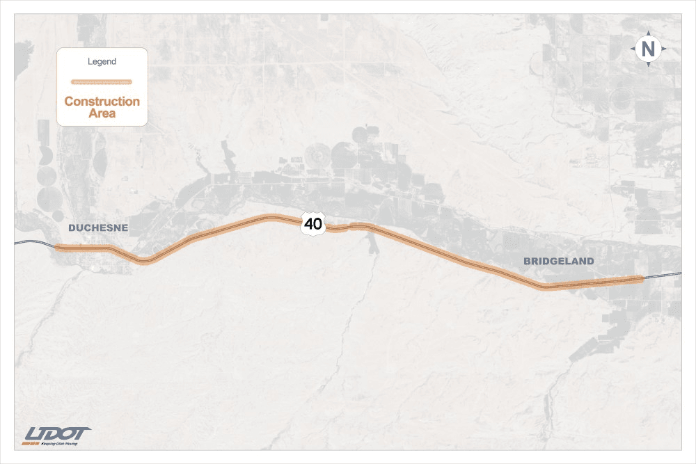 Delays On Highway 40 For UDOT Construction From Duchesne Towards Myton