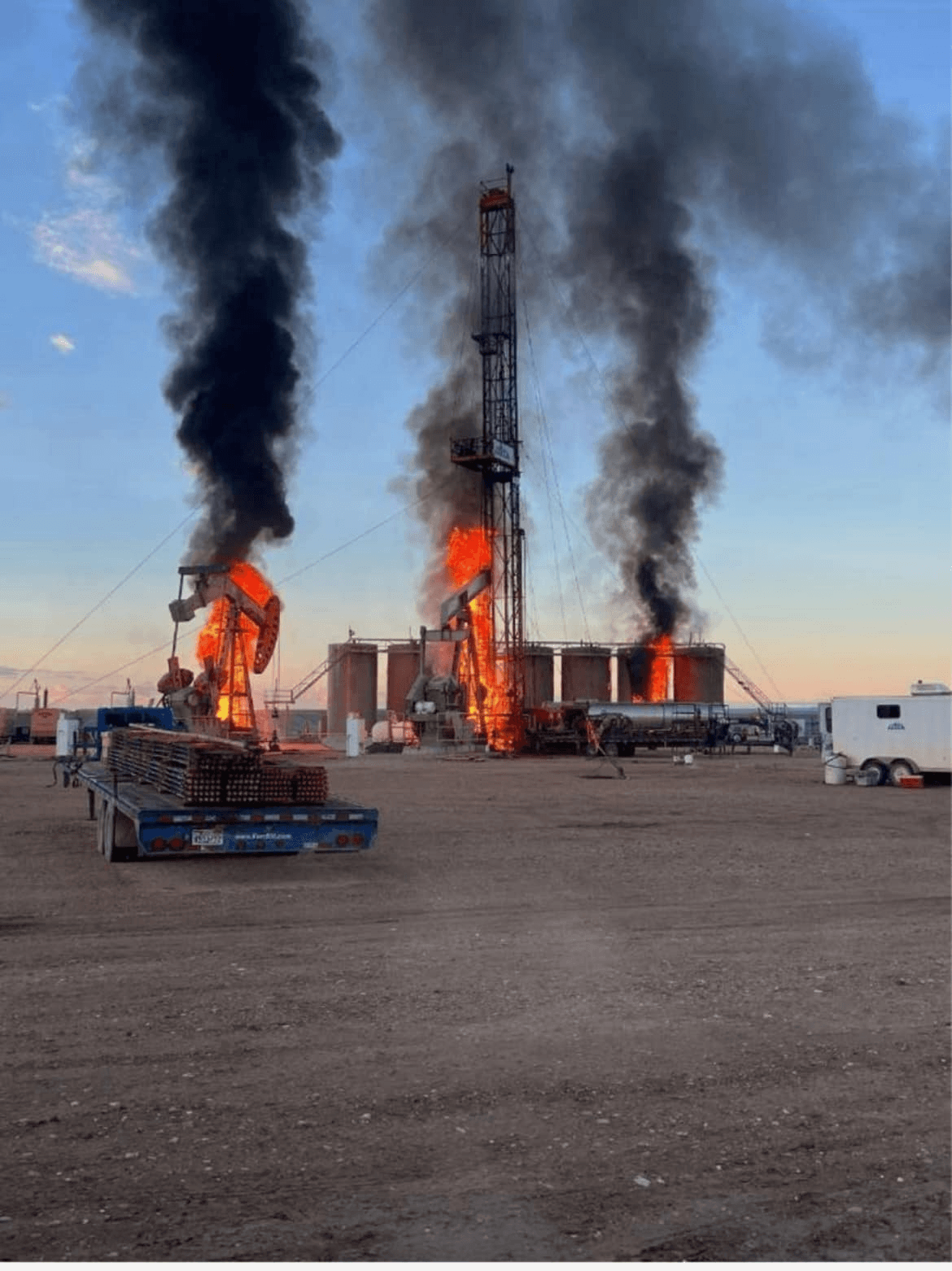 One In Critical Condition After Womack Oil Field Rig Fire