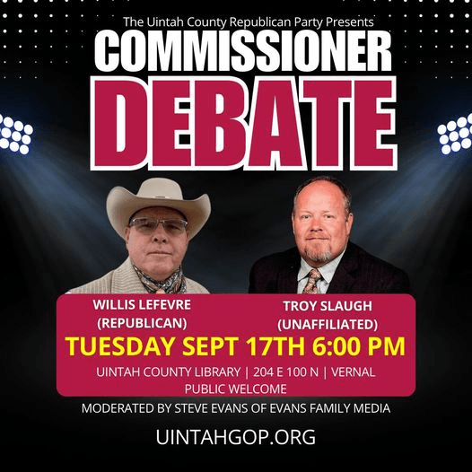 Uintah County Republican Party Hosting Commissioner Debate