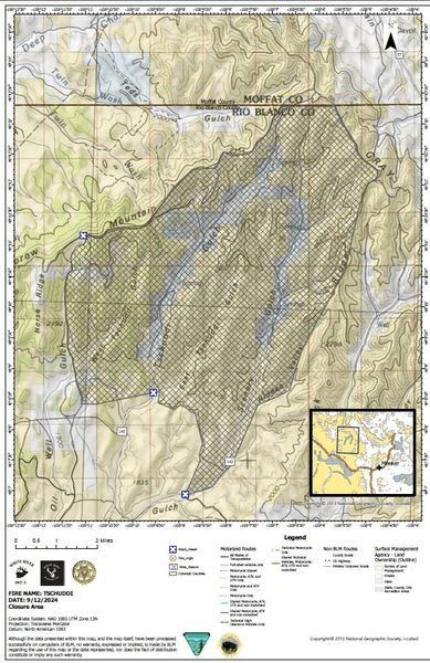 Emergency Area Closure For Public Lands In Rio Blanco County Due To Fire