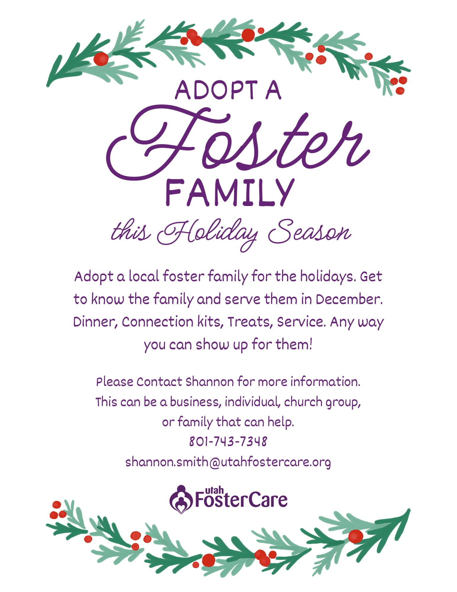 Adopt A Foster Family This Holiday Season