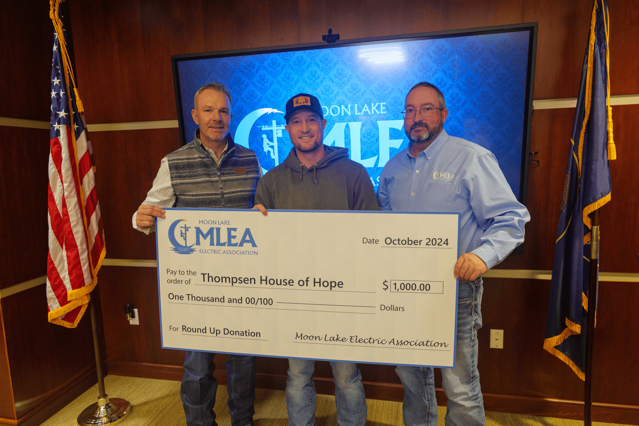 Moon Lake Electric Announces Donations From Round Up Program