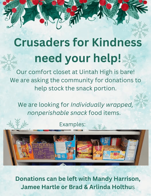 Donations Appreciated For Comfort Closet