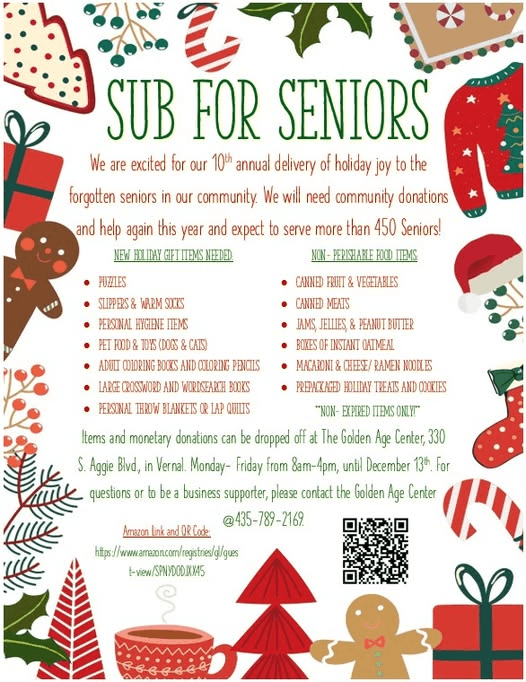 Donations Still Needed For ‘Sub For Seniors’ In The Uintah Basin