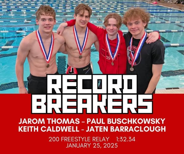 Ute Swim Team takes third in Region, set new school record