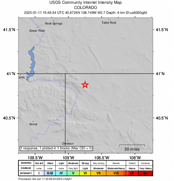 Dutch John Experiences Another Mild Earthquake Over Weekend