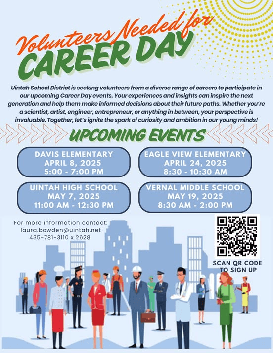 Volunteers Needed For Upcoming Career Day Events In Uintah School District