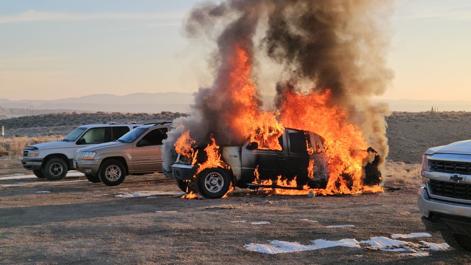 Ford Ranger A Total Loss In Vehicle Fire Near Highway 40