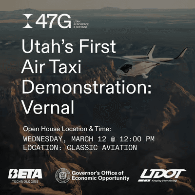 Vernal Among Stops For Utah’s First Air Taxi Demonstrations