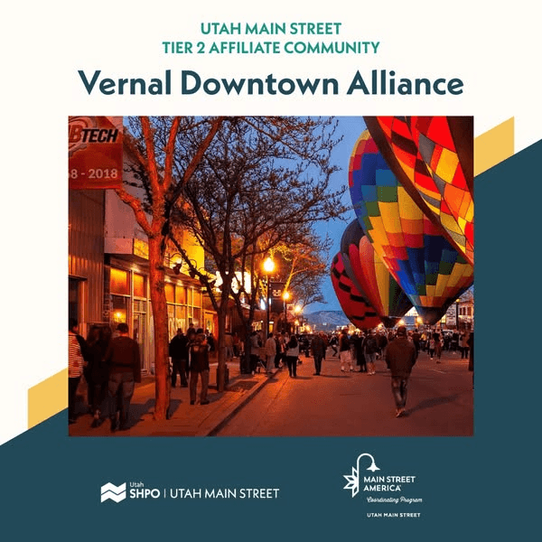 Vernal Downtown Alliance Named A ‘Utah Main Street Tier 2 Affiliate Community’