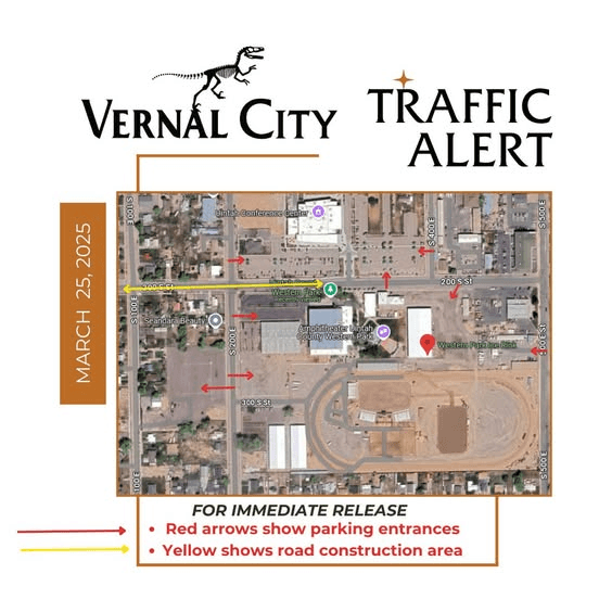 Temporary Road Closure During Vernal City 200 South Water Line Replacement