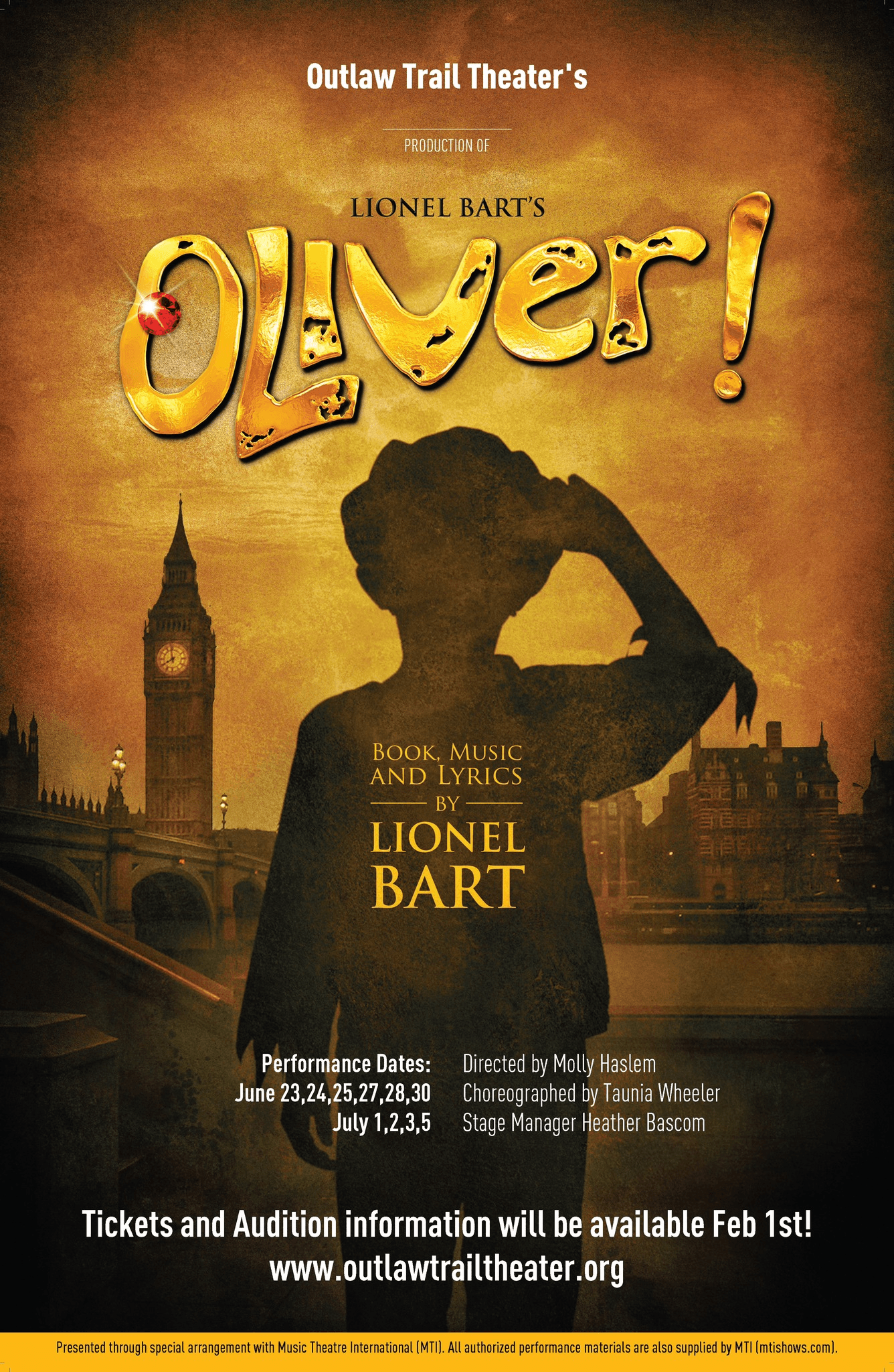 ‘Oliver!’ Auditions This Month For Outlaw Trail Theater
