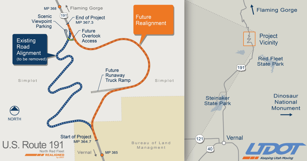 US-191 Lane Closure North Of Vernal Part Of Realignment Project