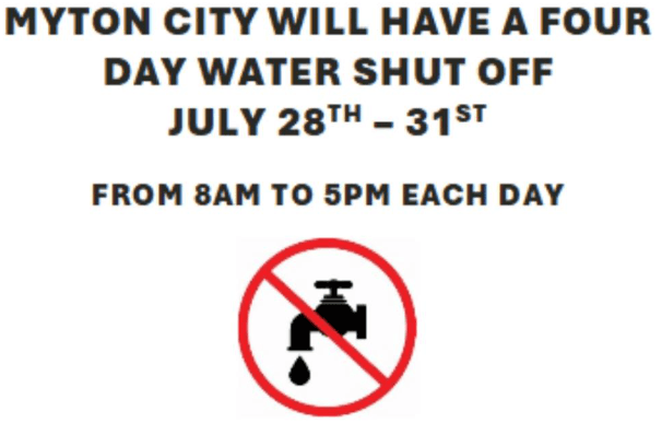 Myton City Announces Four Day Water Shut Off