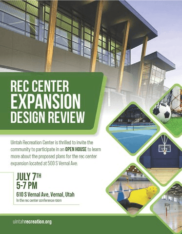 Uintah Recreation Center Expansion Design Review/ Pool Update