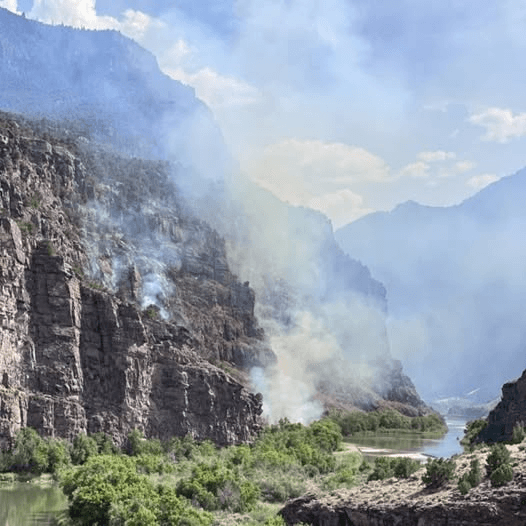 New Wildfire In Lodore Canyon Within Dinosaur National Monument