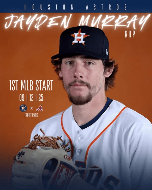 Jayden Murray Makes First Major League Start As Houston Astros’ Pitcher