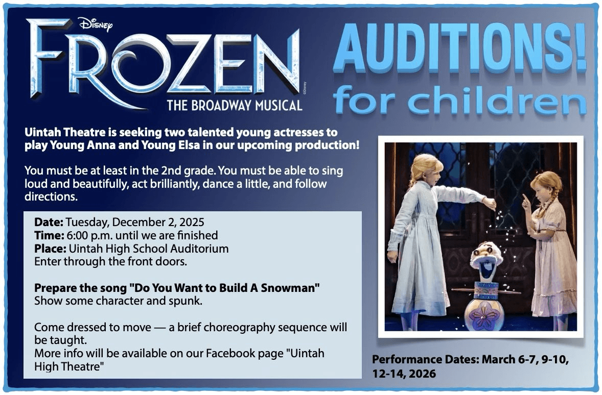 Uintah Theatre On The Hunt For Young Elsa And Anna