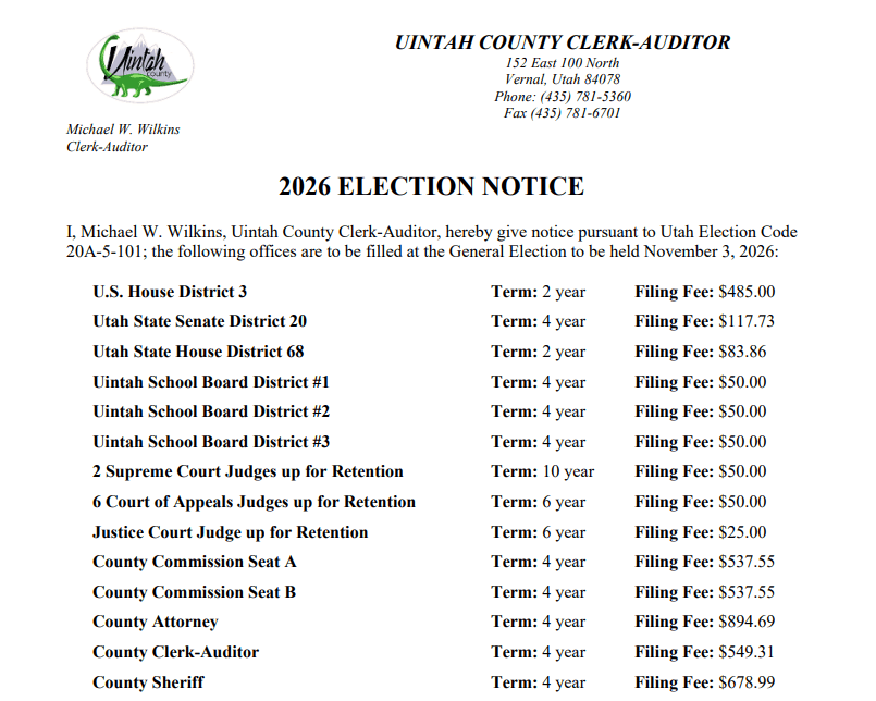 2026 Election Candidacy Filing Dates Approaching