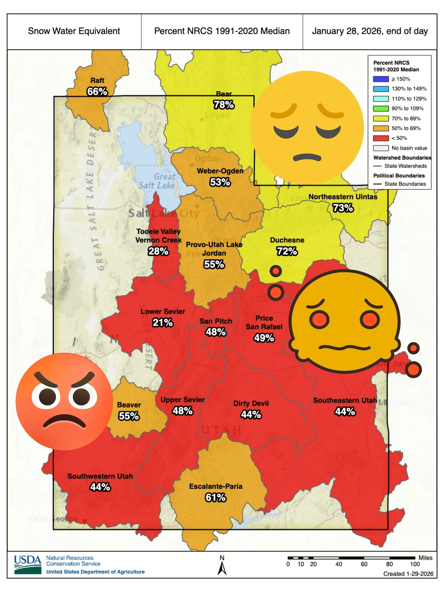 New Record Lows Reported For Utah Statewide Snowpack