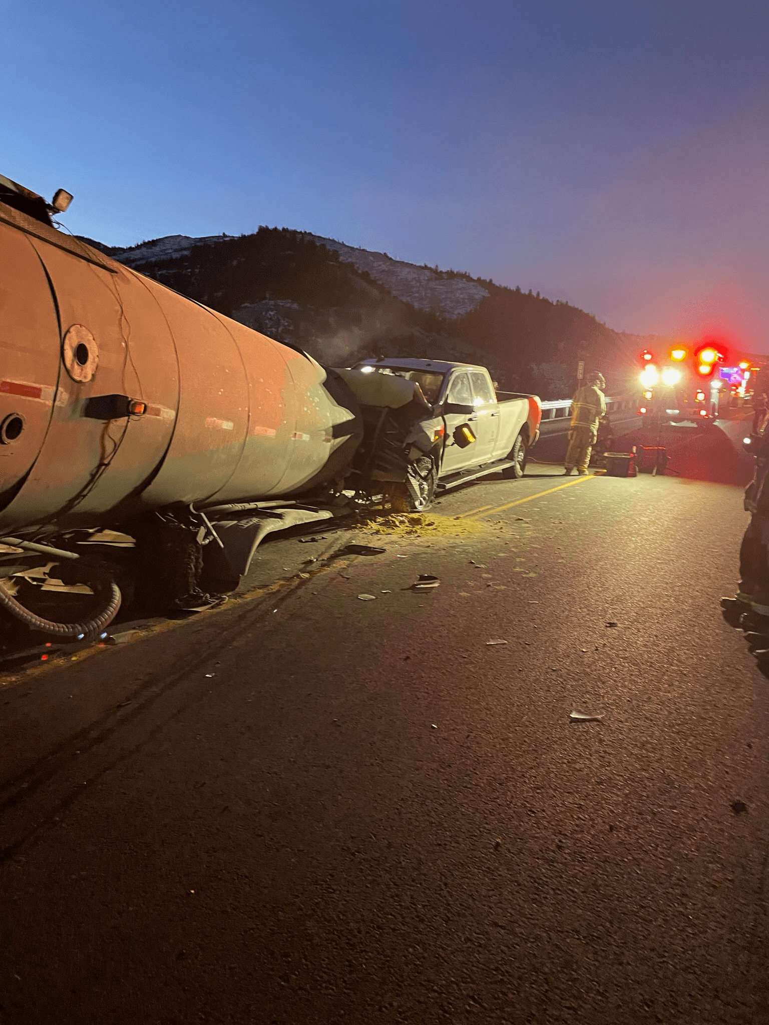 Semi Trailer Detaches And Hits Truck In Oncoming Lane On Highway 191