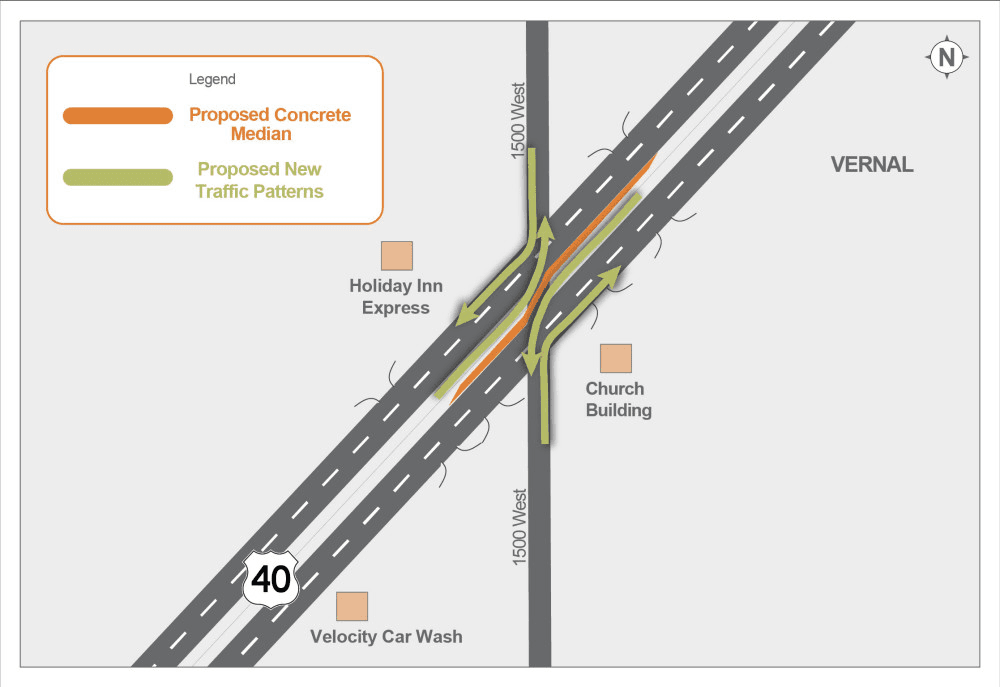 UDOT Proposal For Highway 40 And 1500 West Intersection In Vernal